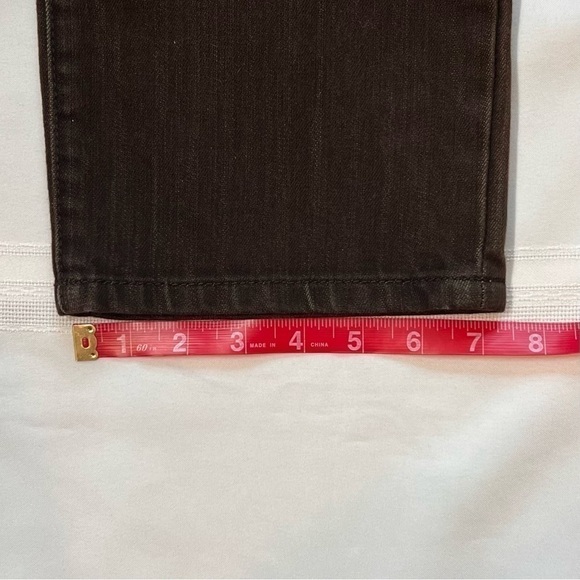 Chicos Platinum Jeans Ultimate Fit‎ Slim Leg Brown Sz 1(8) Short EUC - Picture 7 of 8